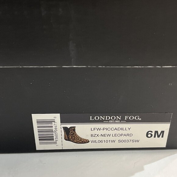 London Fog Rain Boots Womens 6 Piccadilly Ankle Leopard Rubber Rain Waterproof - Picture 5 of 11